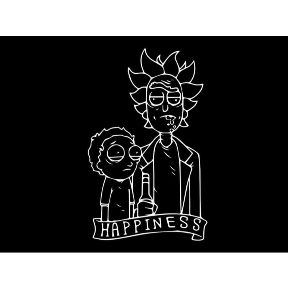 Rick and Morty bumper sticker 8 inch design